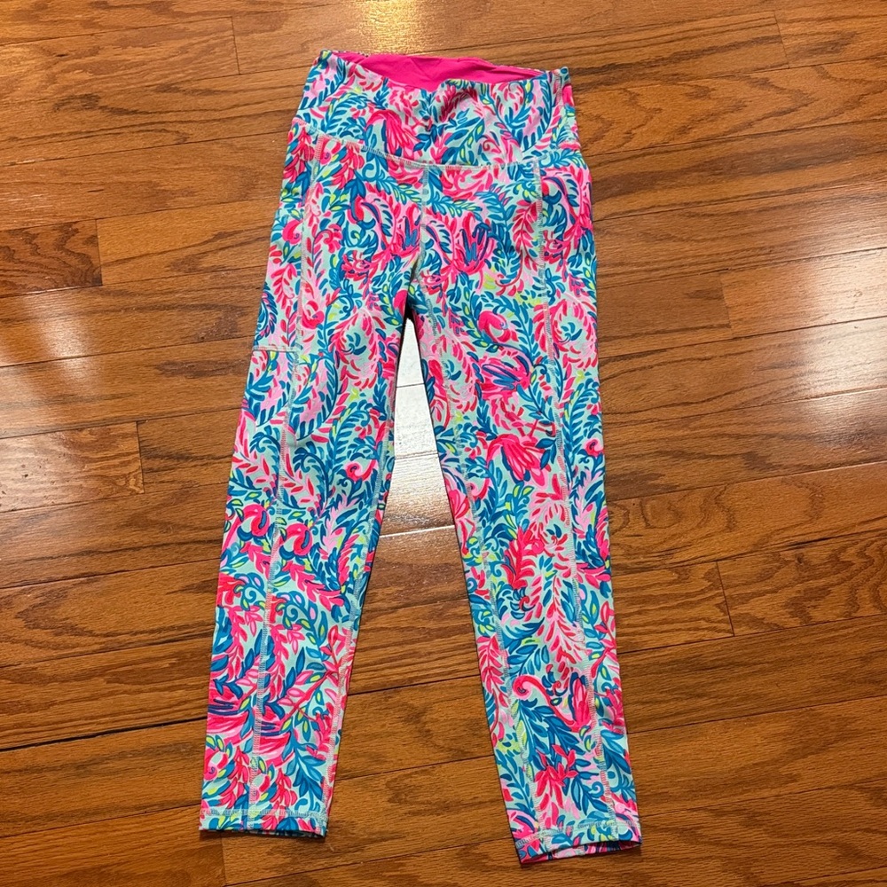Lilly Pulitzer Pink and Blue 24” Leggings